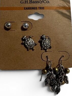 3 Pairs - Bass Earring Trio (Gold & Silver)